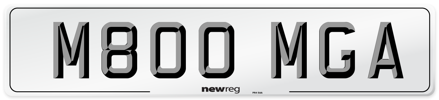 M800 MGA Number Plate from New Reg